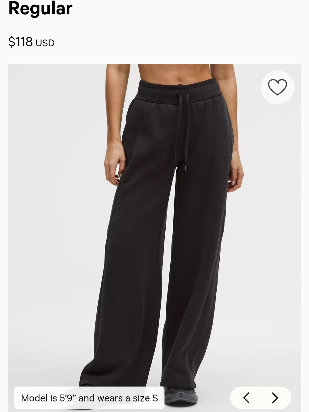 lululemon athletica Wide-Leg Drawstring Pants - Black